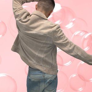 All Saints - Chorley Pink Suede Jacket